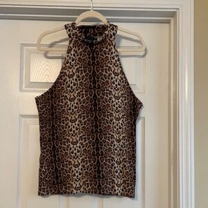 Cliche' by Boston Proper XL Like New Sleeveless Halter Mock Turtleneck